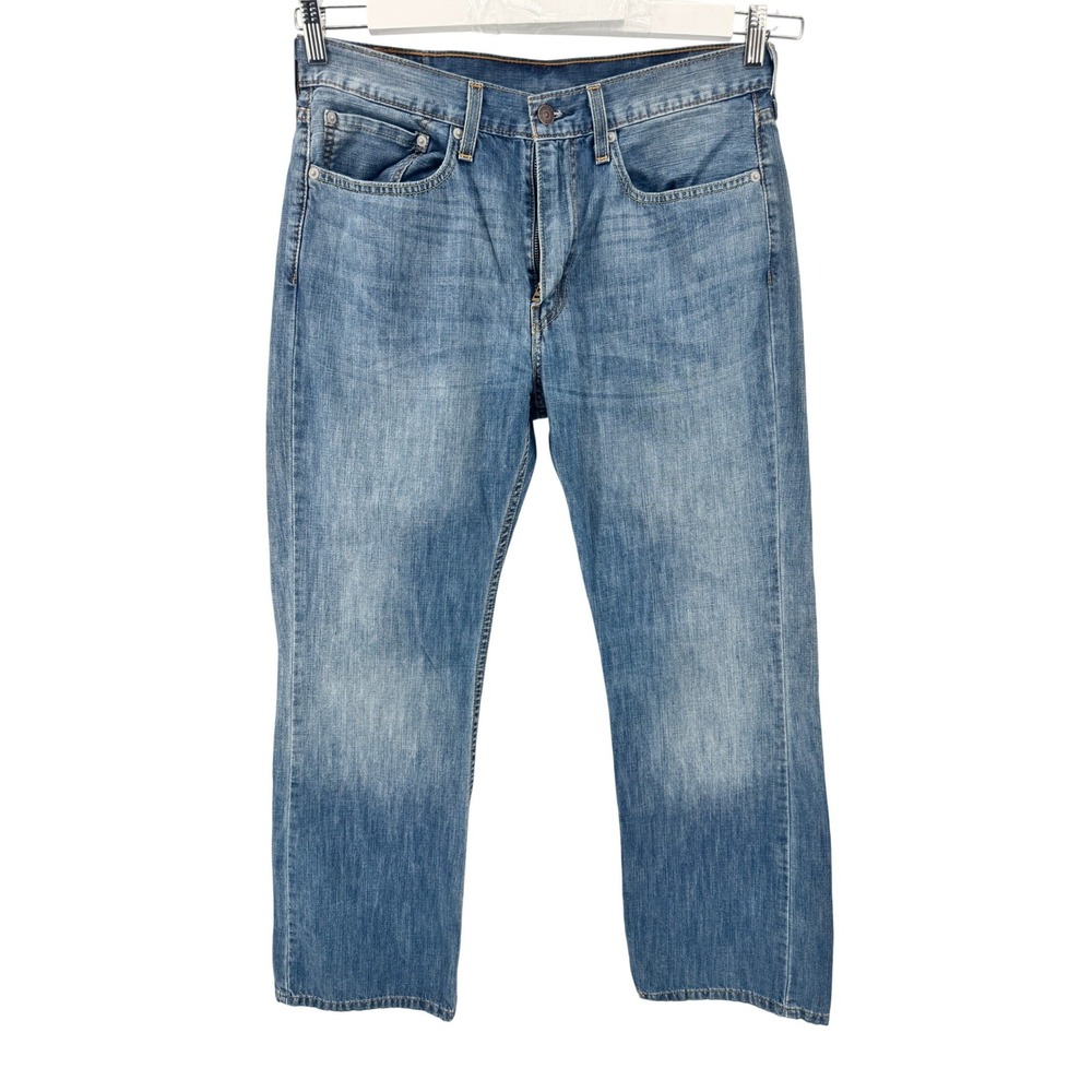 Levis 527 Slim Bootcut Jeans‎ Mens 34x30 Blue Fade Medium Wash Denim 05527-0175